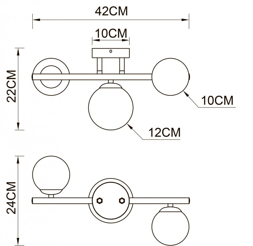 Потолочная люстра Arte Lamp Gemini A2243PL-3PB