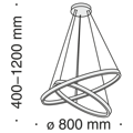 Подвесной светодиодный светильник Maytoni Rim MOD058PL-L74BS4K