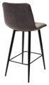 Полубарный стул CHILLI-QB графит #14, велюр / черный каркас (H=66cm)
