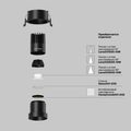 Встраиваемый светильник Maytoni Technical Dip DL116-10W-4K-B