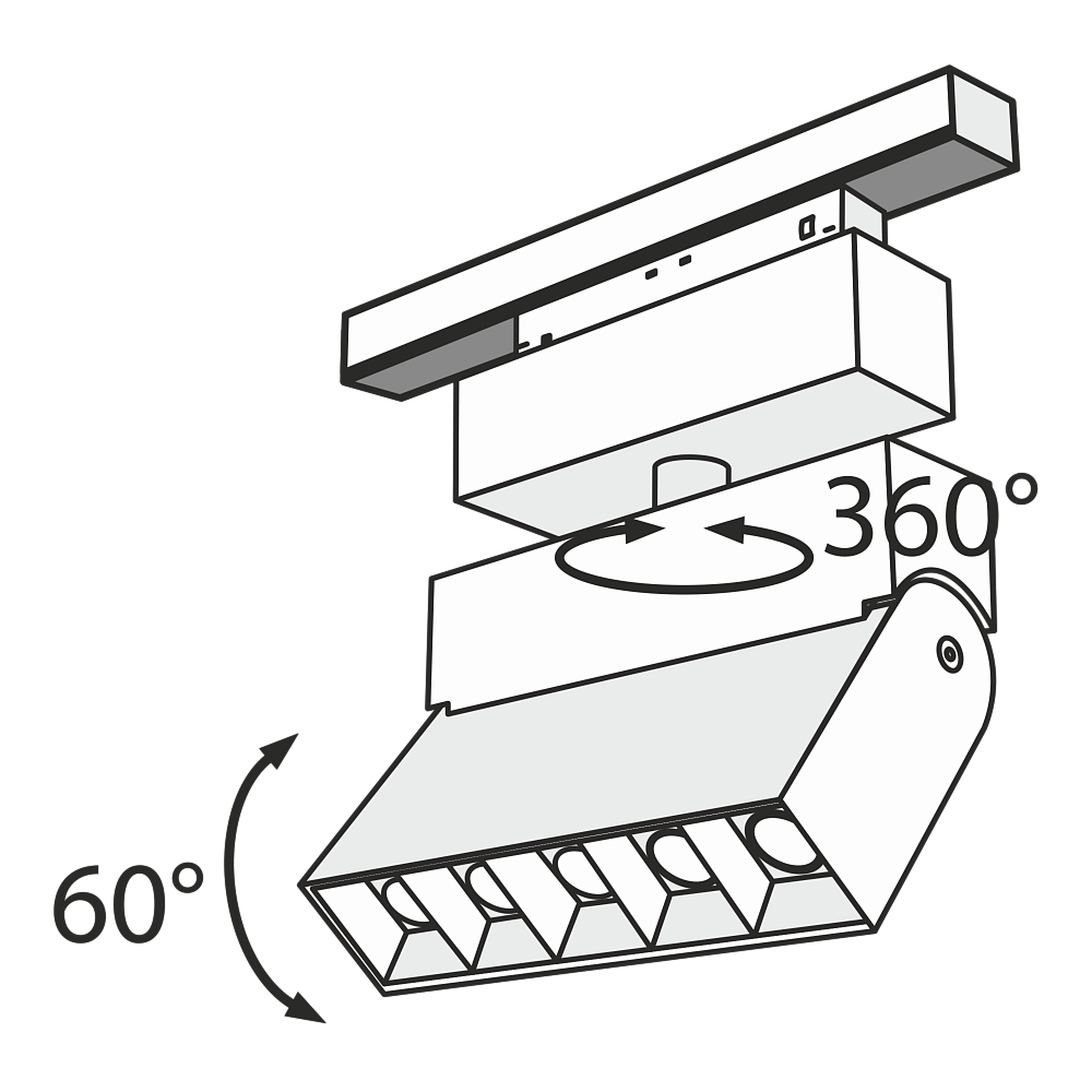 Трековый светильник 11W 3000К для магнитного шинопровода Maytoni Track lamps TR015-2-10W3K-B