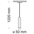 Трековый светильник на подвесе 13W 4000К для магнитного шинопровода Track lamps Maytoni TR016-2-12W4K-B