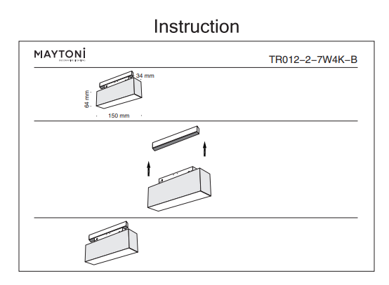 Трековый светильник 7W 4000К для магнитного шинопровода Maytoni Track lamps TR012-2-7W4K-B