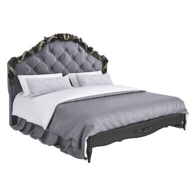 Кровать с мягким изголовьем и золочением 180*200 Nocturne N418g