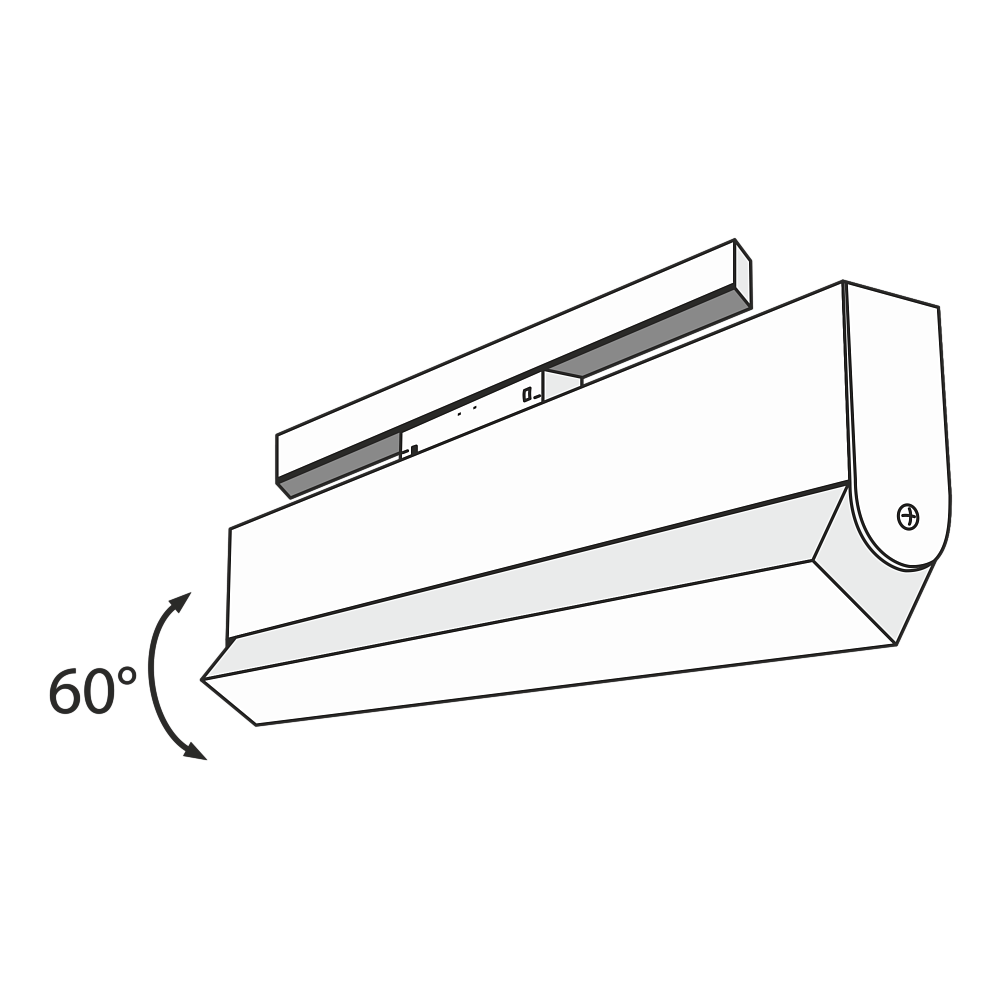 Трековый светильник 20W 4000К для магнитного шинопровода Track lamps Maytoni TR013-2-20W4K-B