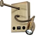 Бра с дополнительной лампой для чтения и USB Arte Lamp Elba A2581AP-2AB