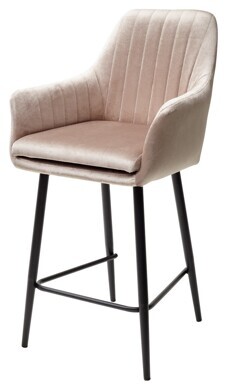 Полубарный стул Роден Blitz 05 Серо-бежевый, велюр (H=65cm),
