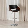 Барный стул LANDO черный, металл/дерево/экокожа