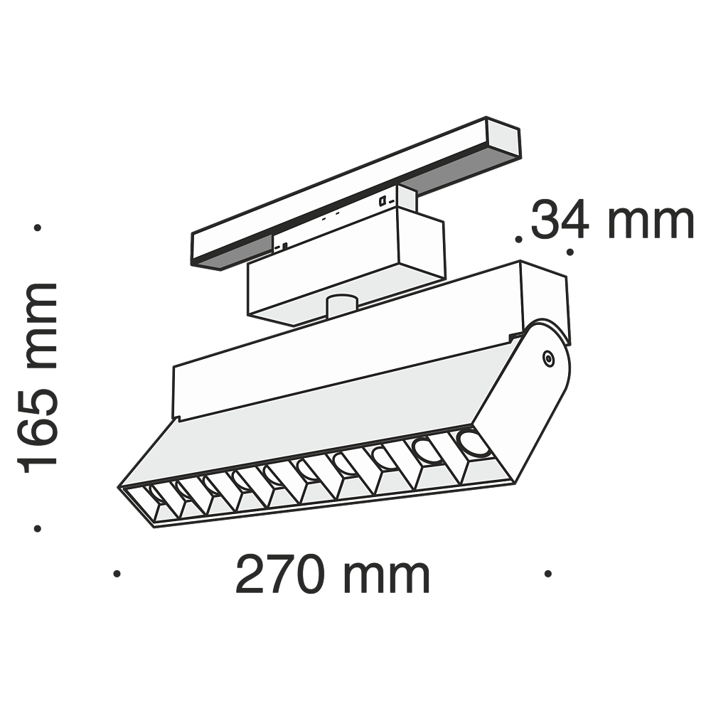 Трековый светильник 20W 3000К для магнитного шинопровода Maytoni Track lamps TR015-2-20W3K-B