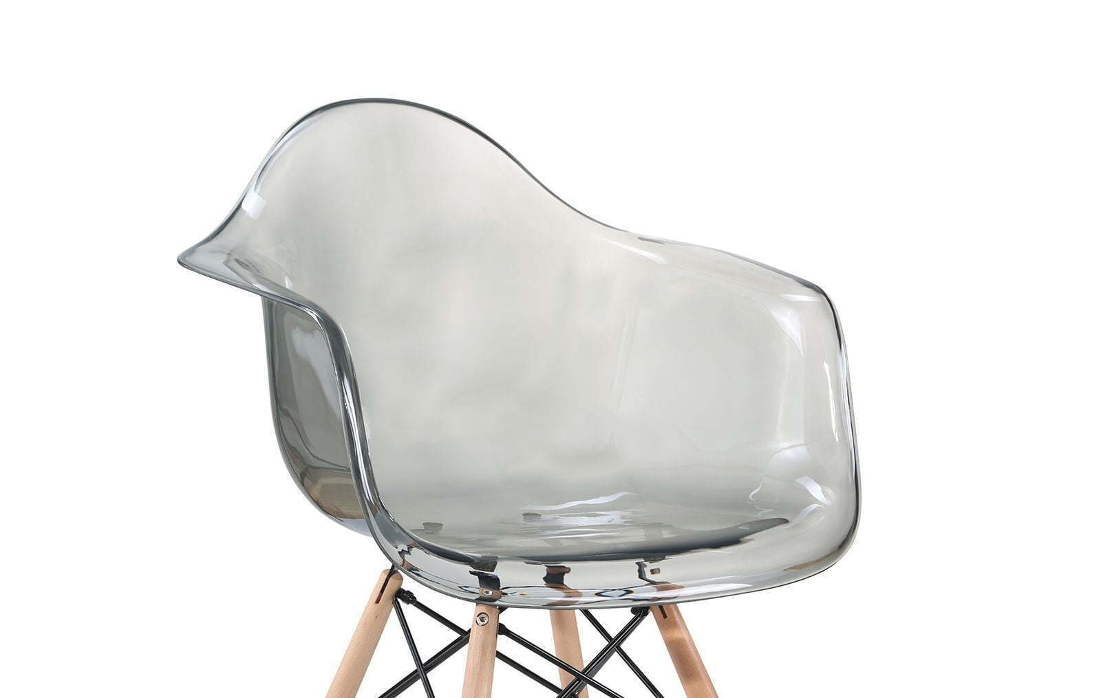 Стул glossy в стиле eames прозрачный