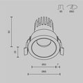 Встраиваемый светильник Maytoni Technical Dip DL115-10W-4K-W