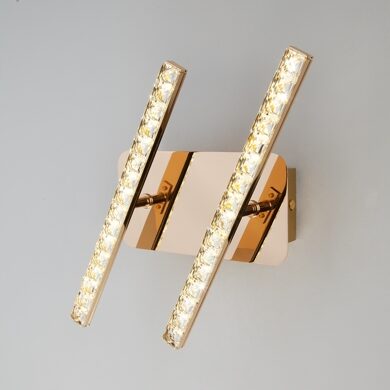 Светодиодный настенный светильник с хрусталем 90041/2 золото ЕВРОСВЕТ