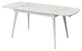 Стол ELIOT 120 GLOSS STATUARIO WHITE SINTERED STONE / WHITE