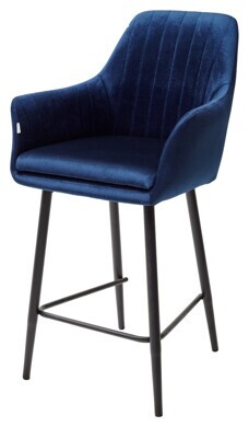 Полубарный стул Роден Blitz 20 Синий, велюр (H=65cm),