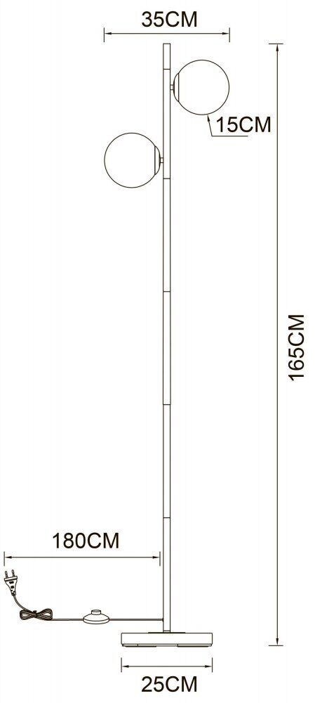 Торшер Arte Lamp ALCOR A2224PN-2BK