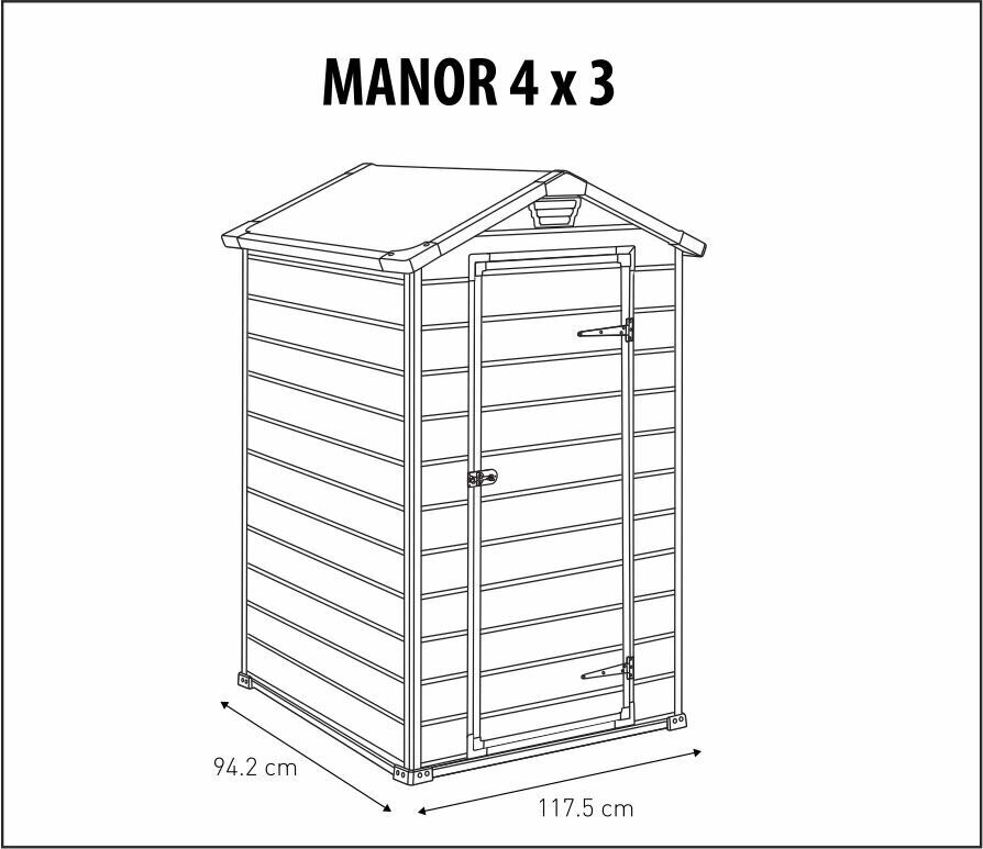 Сарай "Манор 4х3" (размеры 117 х 94 см)