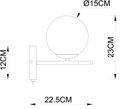 Бра Arte Lamp Alcor A2224AP-1BK