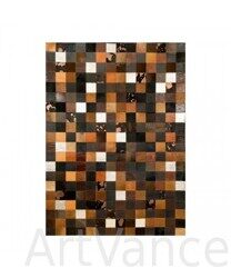 Ковер из кожи и шкуры "Mosaik Multicolor Brown K-1675"