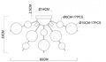 Потолочная люстра Arte Lamp Molecule A8313PL-5CC
