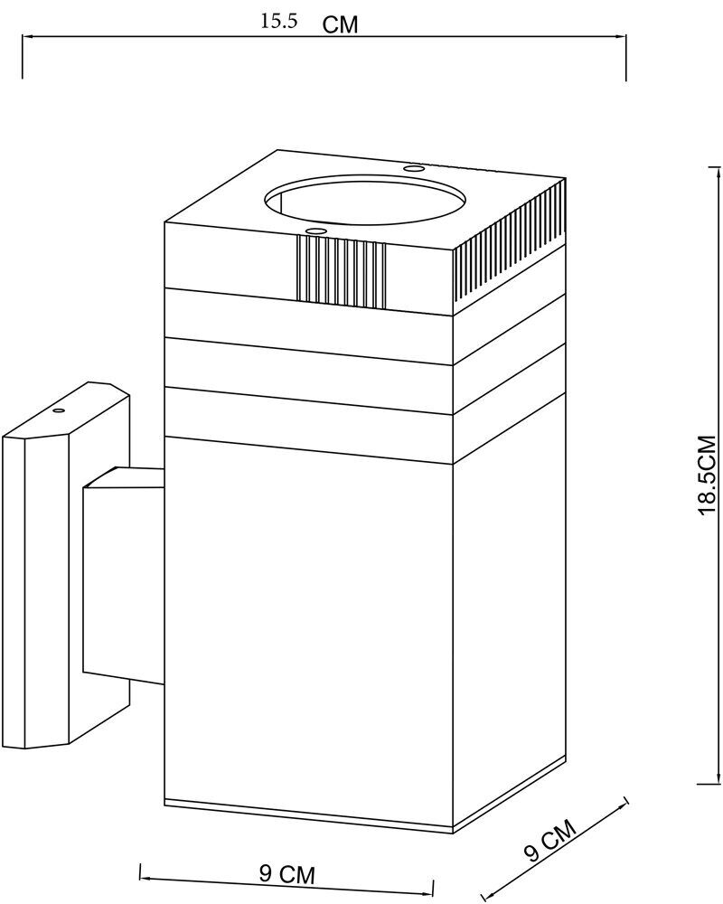 Уличный настенный светильник Arte Lamp A4421AL-1BK