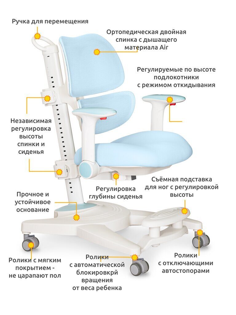 Детское кресло Mealux Space Air-Blue