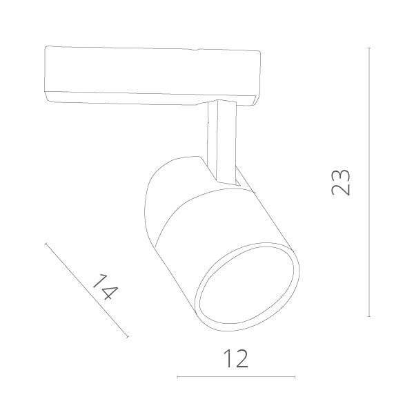 Трековый светодиодный светильник Arte Lamp Attento A5750PL-1WH