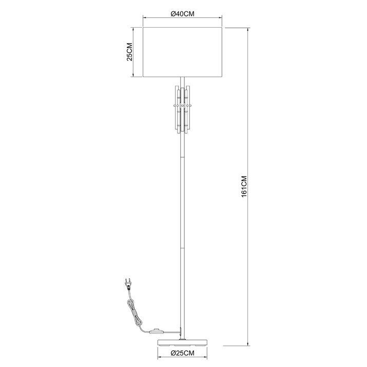 Торшер Arte Lamp Taygeta A4097PN-1CC