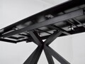 Стол ALTO 160 NERO KL-116 черный;мрамор матовый, итальянская керамика/ черный каркас