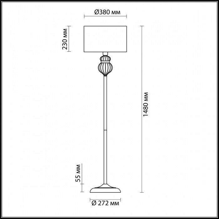 Торшер Odeon Light Lilit 4687/1F