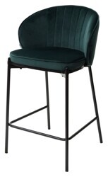 Полубарный стул WENDY BLUVEL-78 GREEN (H=65cm), велюр