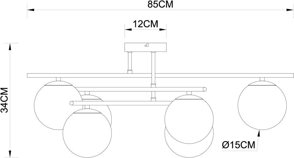 Потолочная люстра Arte Lamp Alcor A2224PL-6BK