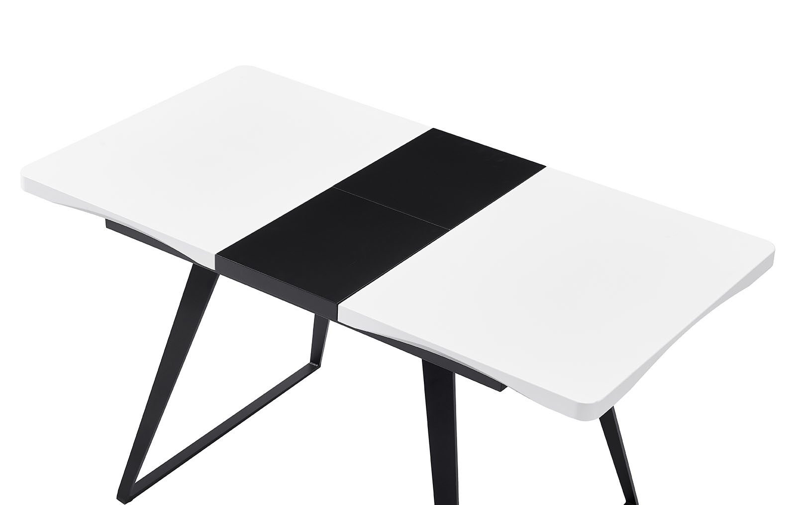 Стол обеденный Frank-White-Black 110-140