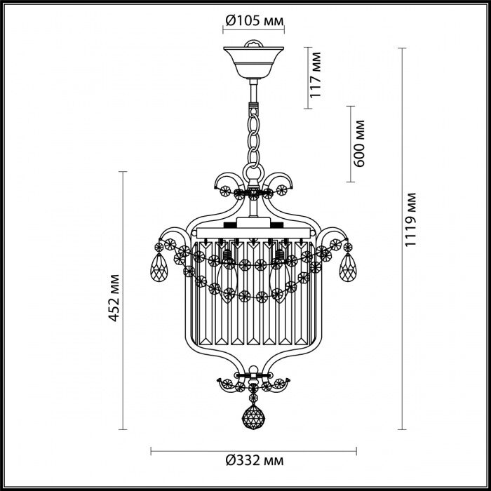 Подвесной светильник Odeon Light Sharm 4686/3