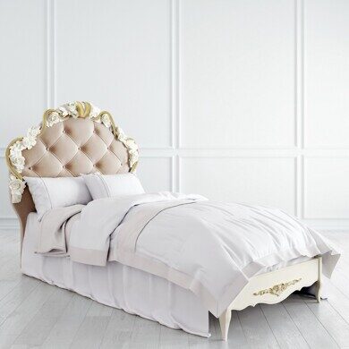 Кровать с мягким изголовьем 90*190 Romantic Gold R409-K02-AG-B01