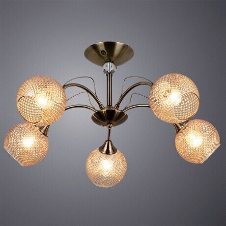 Потолочная люстра на штанге Willow Arte Lamp A3461PL-5AB