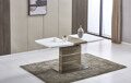 Стол раскладной Arioso Glass (120), белый/дуб
