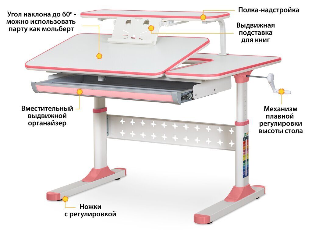 Детский стол Ergokids TH-320 W/P