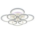 Светодиодная диммируемая люстра с ПДУ Profit Light 8002/4+4 WHT 192W+8W RGB