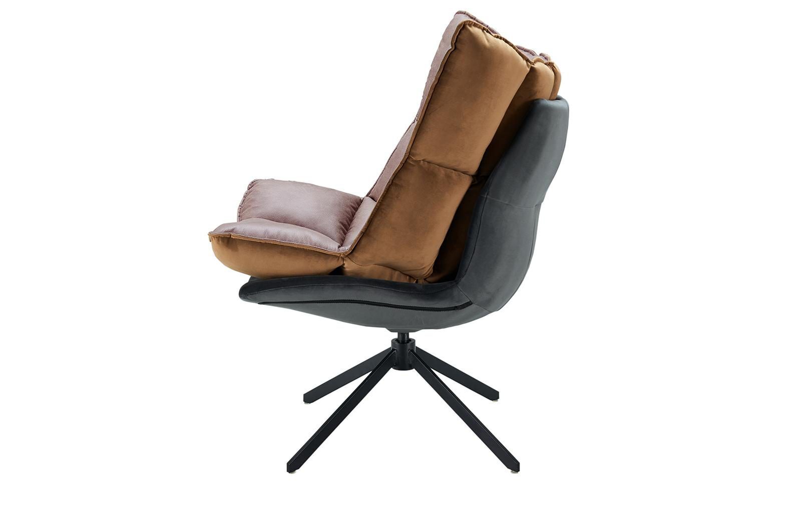 Кресло Husk-2, BROWN / Metal legs