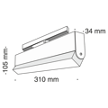 Трековый светильник 20W 4000К для магнитного шинопровода Track lamps Maytoni TR013-2-20W4K-B