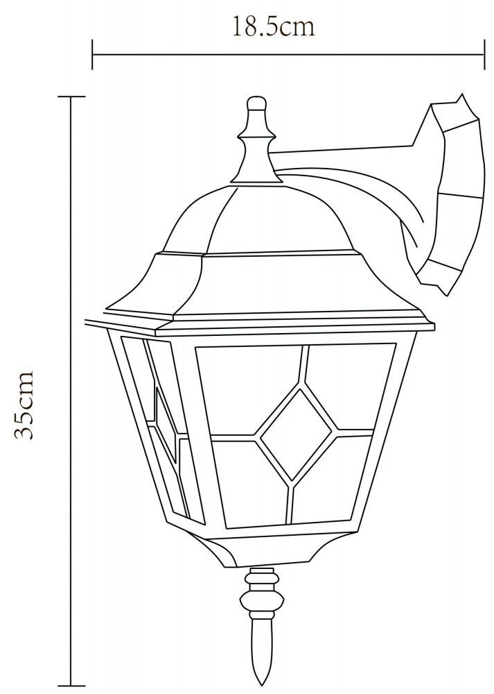 Уличный настенный светильник Arte Lamp Berlin A1012AL-1BN