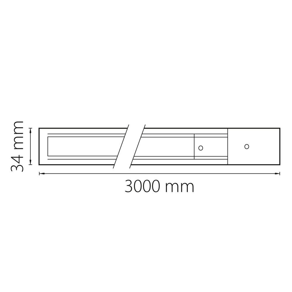 3м. Однофазный шинопровод Barra Lightstar 502038